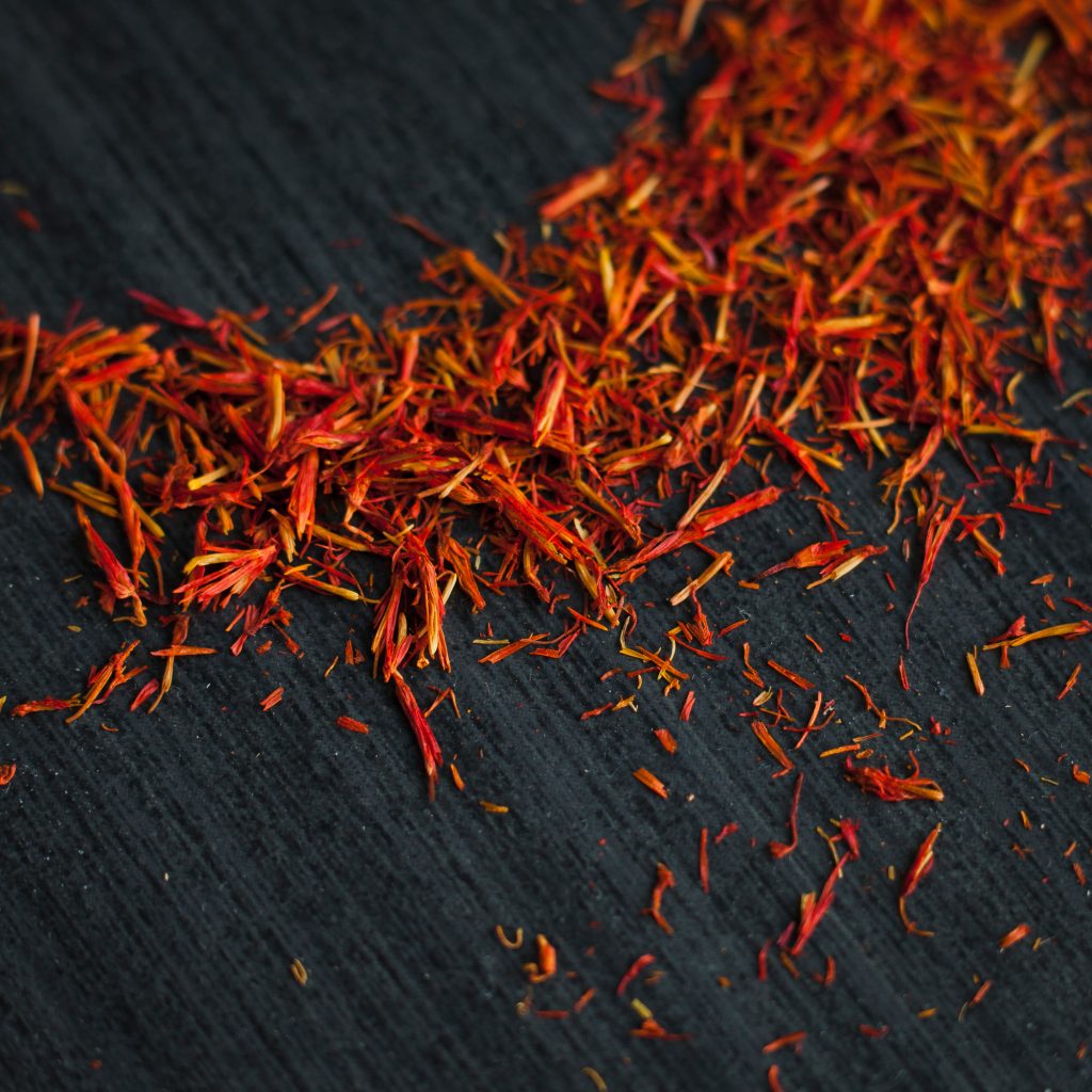 Safflower flowers