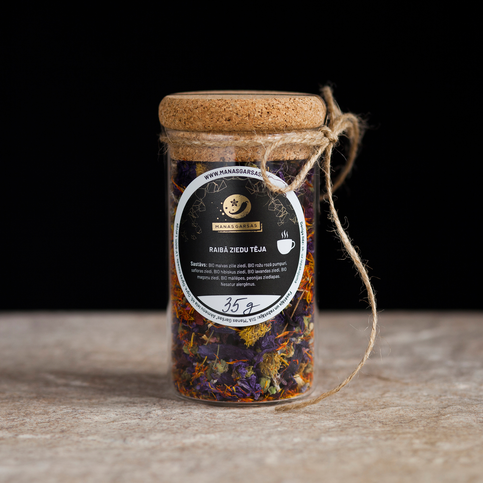Raibā ziedu tēja (stikla burciņā, 35 g) - Image 1