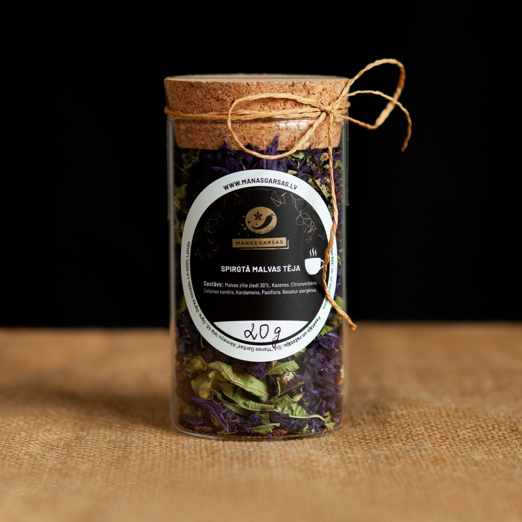 Spirgtā malvas tēja (stikla burciņā, 20 g)