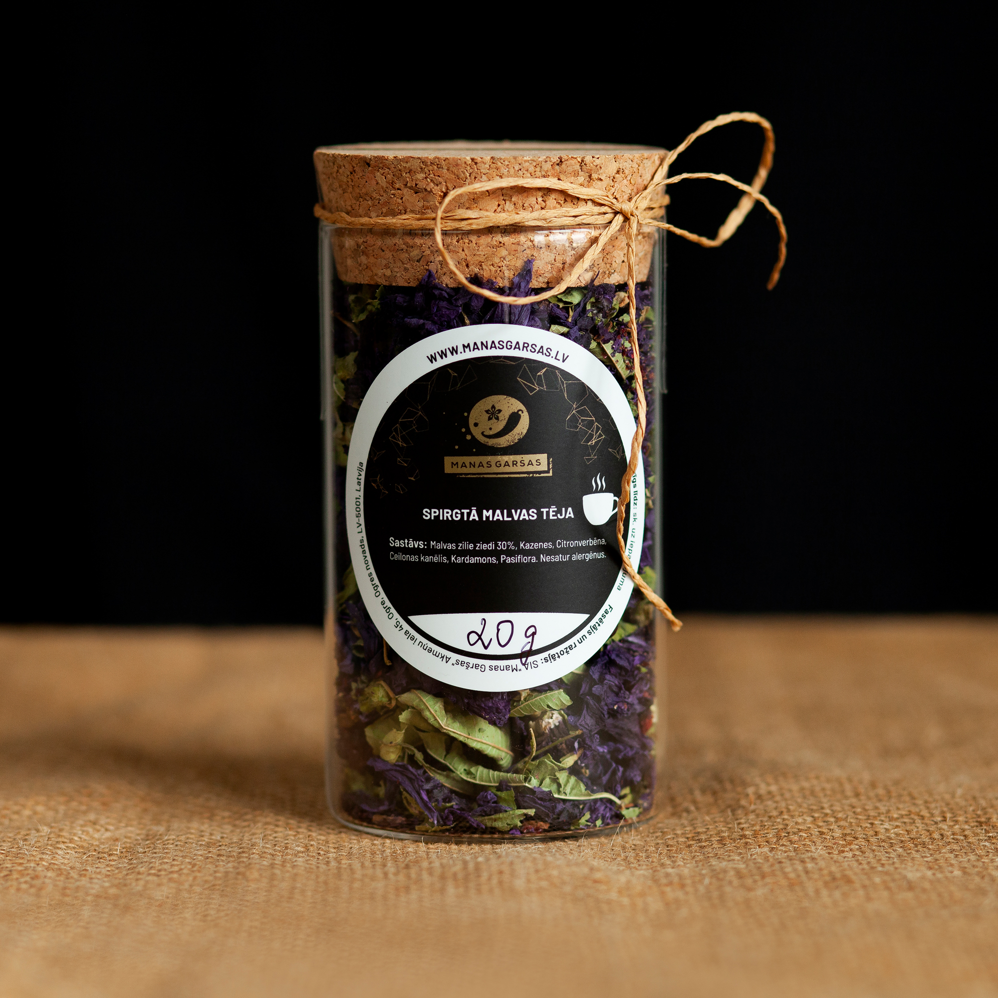 Spirgtā malvas tēja (stikla burciņā, 20 g) - Image 1