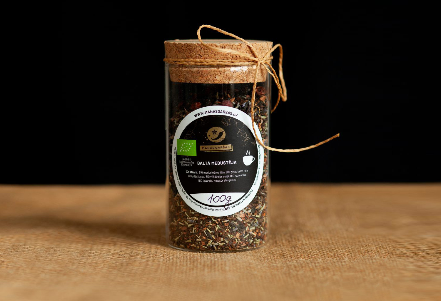 Baltā medustēja (stikla burciņā, 100g) - Image 1