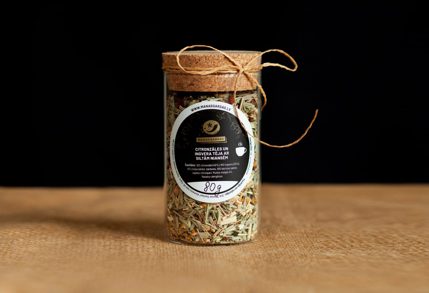 Citronzāles un ingvera tēja ar siltām niansēm (stikla burciņā, 80 g) - Image 1
