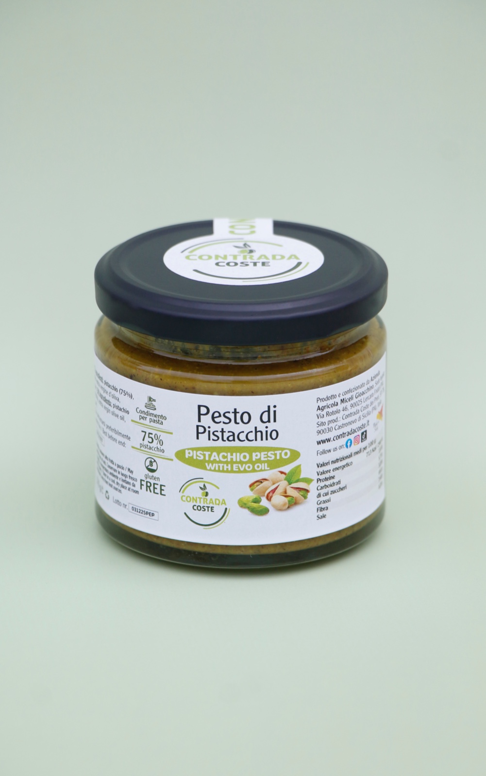 Pistāciju pesto (75%) ar Extra Virgin olīveļļu, 170g - Image 1