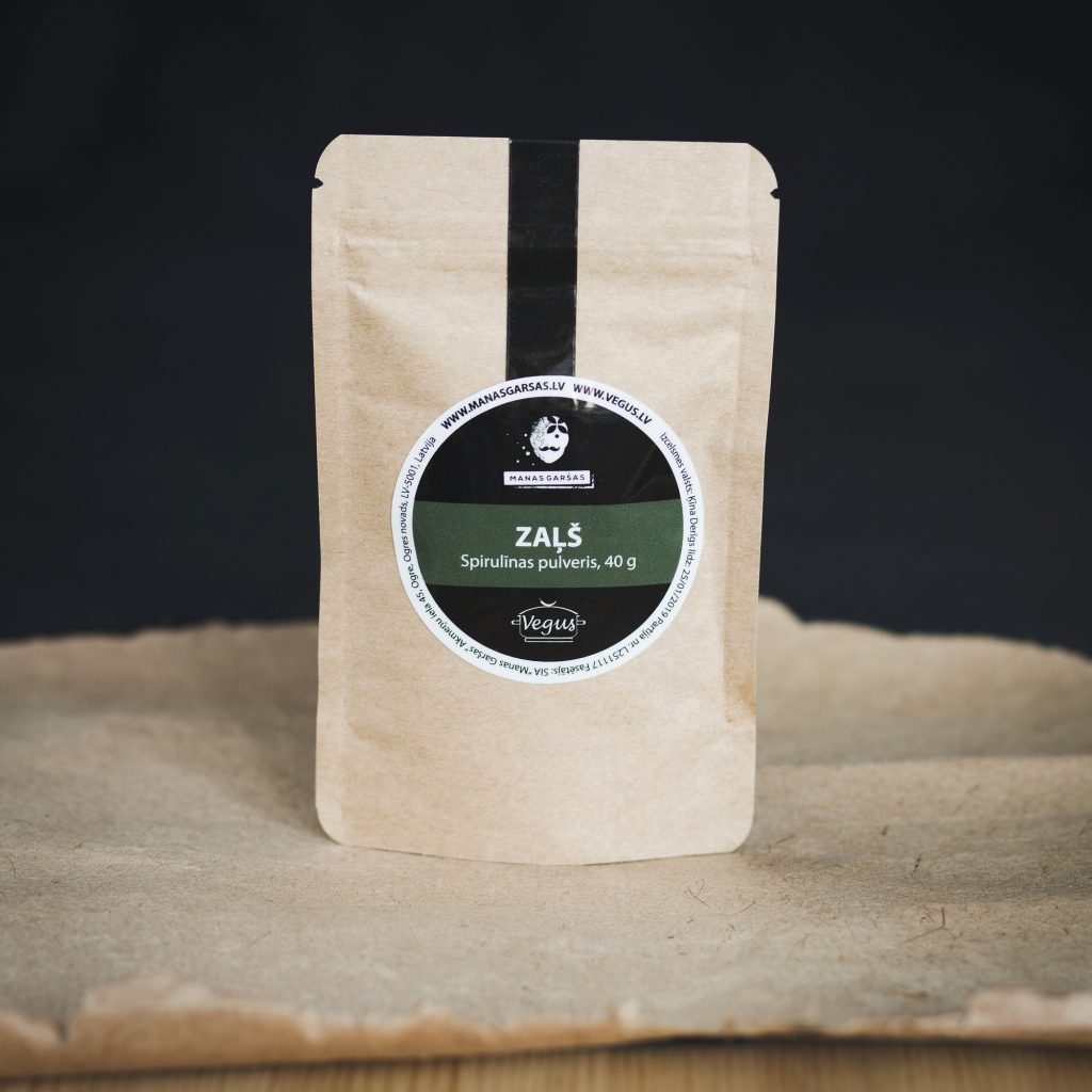 Zaļš - spirulinas pulveris